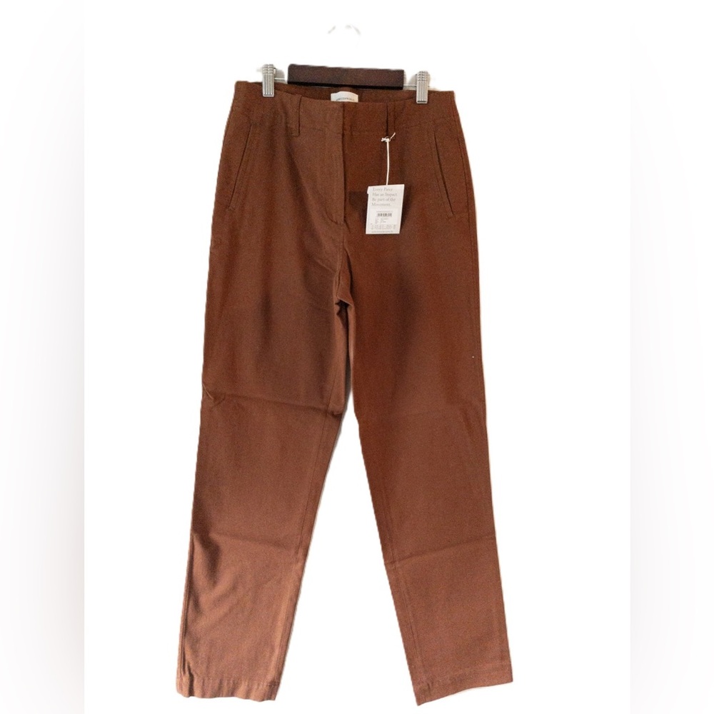 ArmedAngels Sustainable Fashion Rust Orange Stretch Trouser Cropped Ankle SZ S